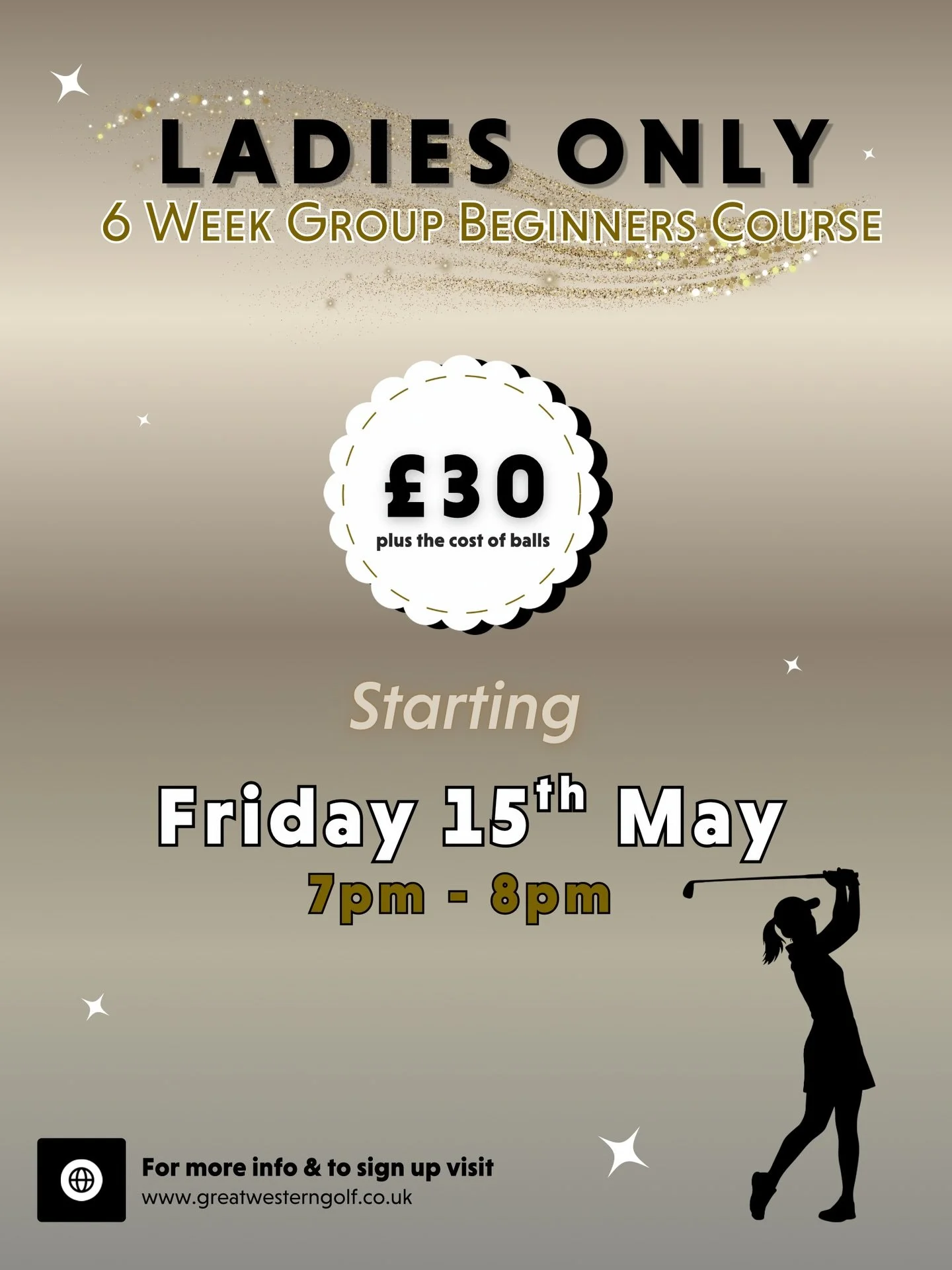 Book now! Our Ladies Only 6 Week Beginner Course is live on our website 🏌🏻&zwj;♀️