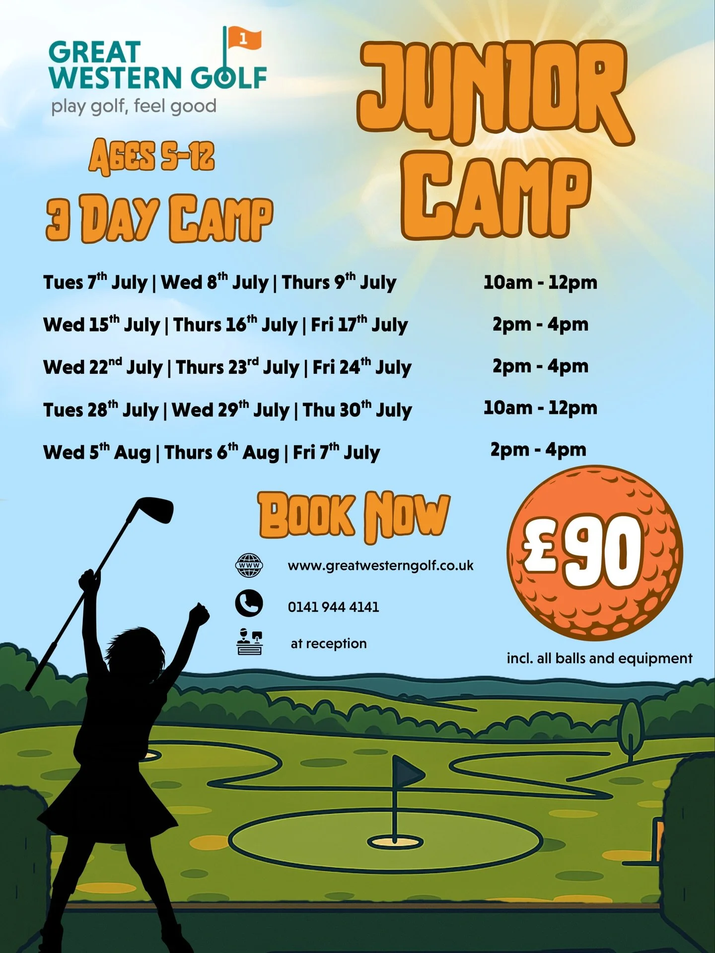 Looking for summer activities that are both fun and educational for your kids? Our Junior Holiday Camps are ideal. Book online now to avoid disappointment ☀️ ⛳️ 🏌🏻&zwj;♂️