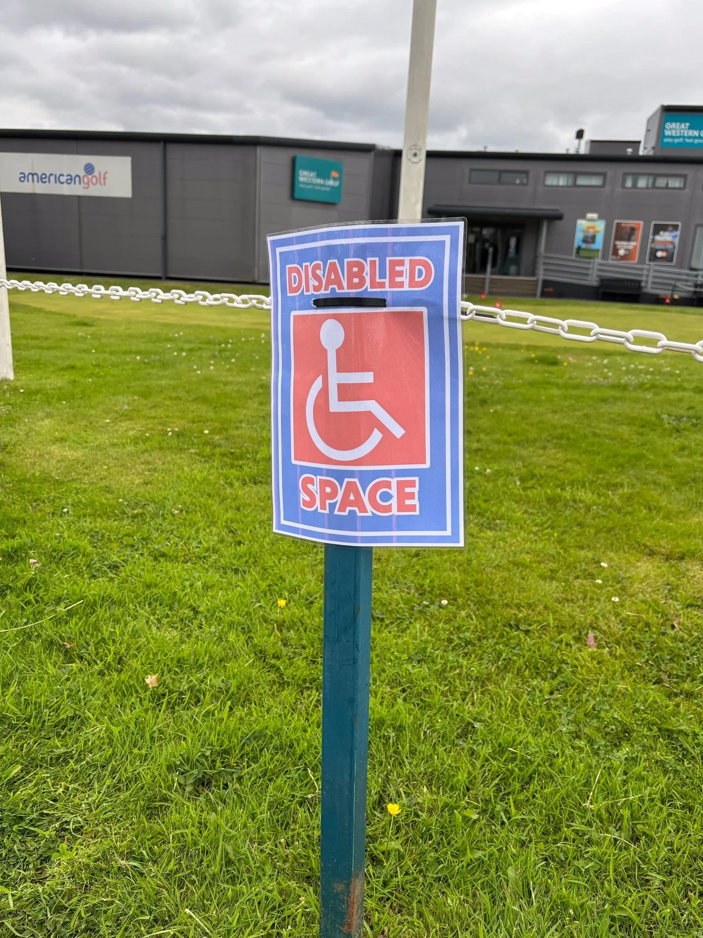 Update on parking! We apologise that people have not had access to the disabled parking spaces as others have been parking there. Until we can have the floor repainted we have put blue cones to mark 4 disabled spaces at the front of the putting green