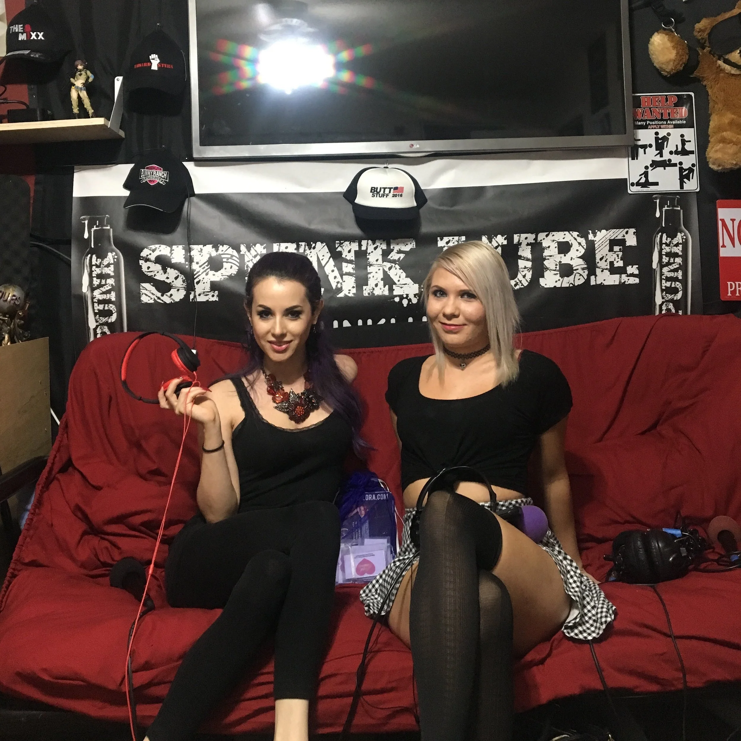 Olivia Cassidy and I on a podcast