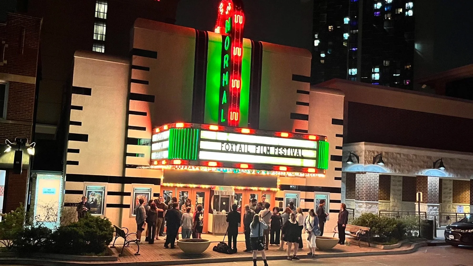 exterior Normal Theater, after the competition screening.