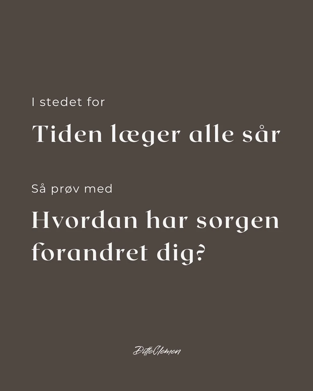 I taoistisk filosofi er efter&aring;ret forbundet med sorg. Jeg m&aelig;rker hvert &aring;r ved denne tid, at der er en sandhed i det. Naturen slipper og minder os om det, vi har m&aring;tte slippe i den form, vi kendte det. M&aring;ske er det den sp