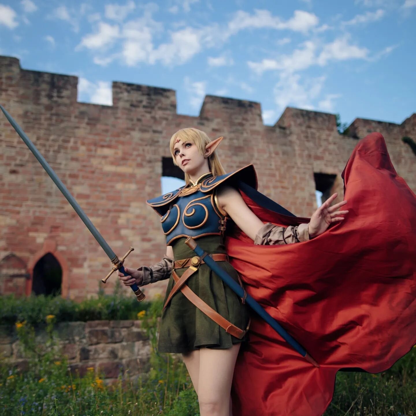 Swipe to see a behind the scenes video how we took this shot!!

Today the new game &quot;Record of Lodoss War: Deedlit in Wonder Labyrith&quot; came out! Will you play it??

costume selfmade by me
photo by @choah_ssi 

shooting helpers @chikara_chan 