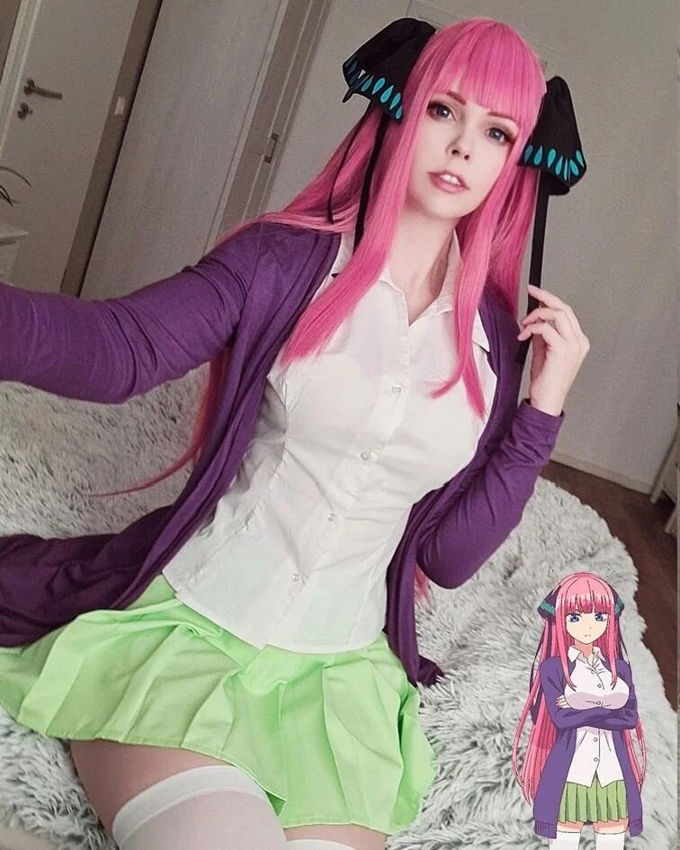 New cosplay: #NinoNakano from #QuintessentialQuintuplets 💕

This is one of my fav rom-com shows to this date. I cosplayed Miku last year and wanted to try how Nino would look on me. What do you think?
I am super excited for the movie!!

Maybe I do t