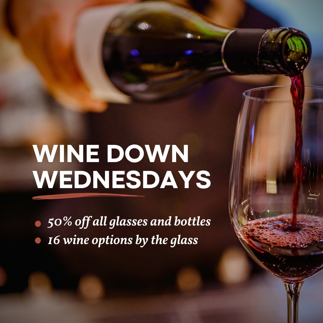 It's our favorite time of the week! 🍾  All glasses of wine are 50% off, with an amazing selection of 16 varieties to choose from! For those of you who need a little more to unwind, this deal goes for bottles too ;) 

Open at 4 for Happy Hour 

#rdd 