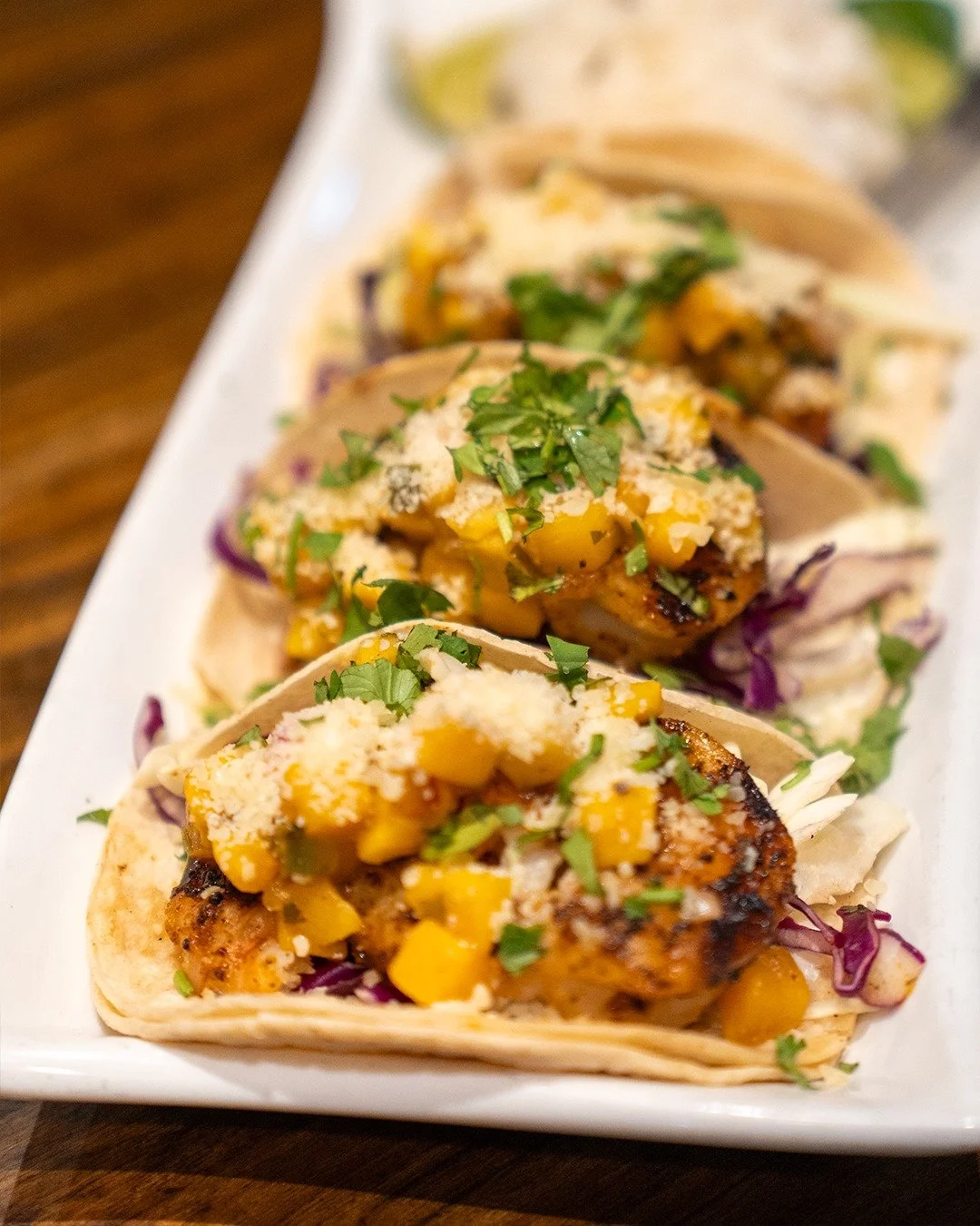Midweek slump called. We sent tacos. 🌮🍤
ㅤ
Tropical Shrimp Tacos with house made mango salsa, cilantro lime crema, crisp slaw, cotija, and fresh cilantro are doing the heavy lifting today.
ㅤ
#VintagePublicHouse #MidweekMood #ReddingEats