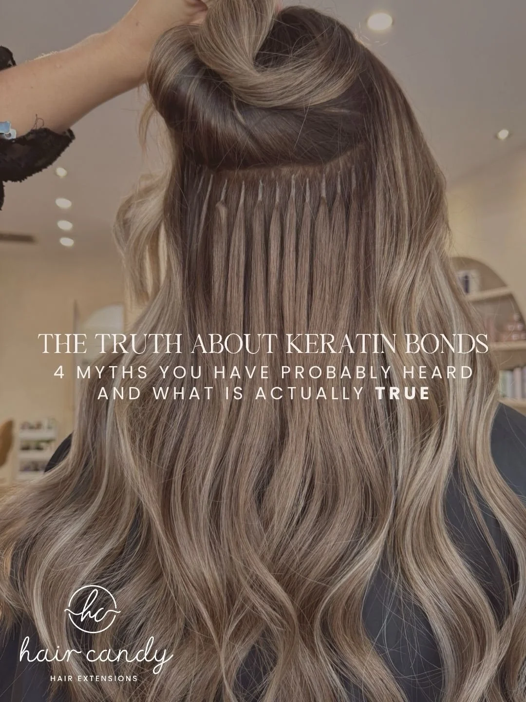 ✨ MYTHS VS TRUTH: KERATIN BOND EDITION ✨

There&rsquo;s a lot of misinformation out there about keratin bond extensions, so let&rsquo;s clear a few things up! 👀

From hair fall to maintenance, not everything you hear about extensions is true. When t