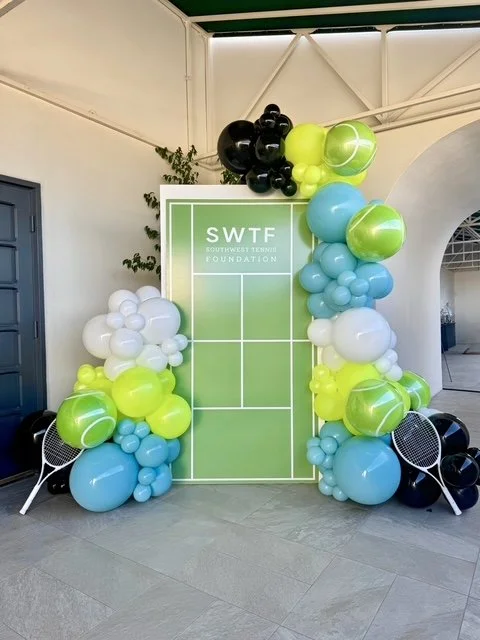 tennis balloon backdrop