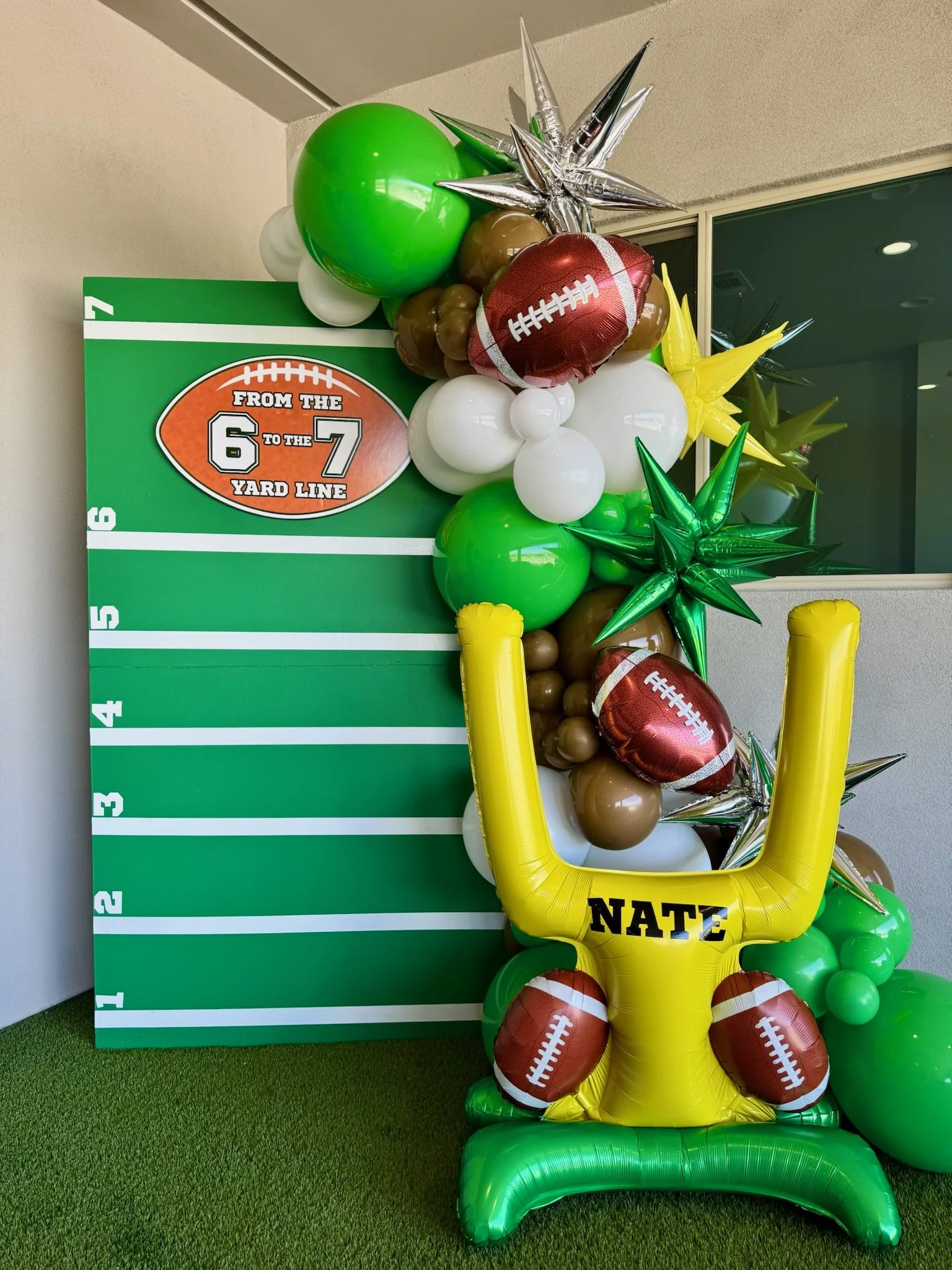 Football birthday party balloon garland game day 67 football watch party football decor  