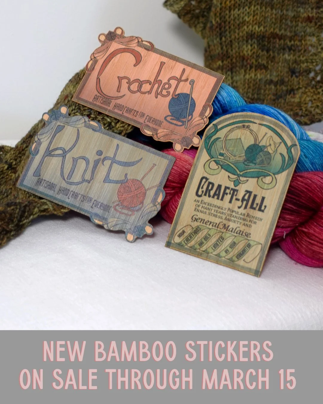 At FIBRuary, a lot of customers commented on how unusual our bamboo stickers are as a product. Would you believe it took over a year (and a very serendipitous vacation stop) to find this sticker vendor?⁣
⁣
Today at The Blog of Making Stuff, a special