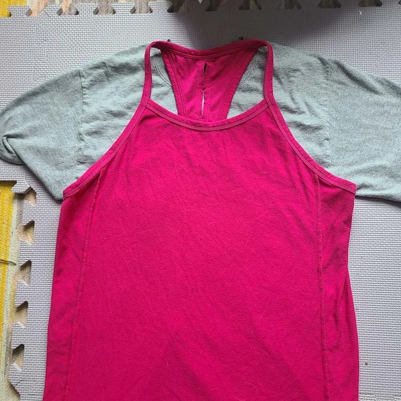 Upcycling an Unloved T-Shirt Into a Running Tank (No Sew Method)