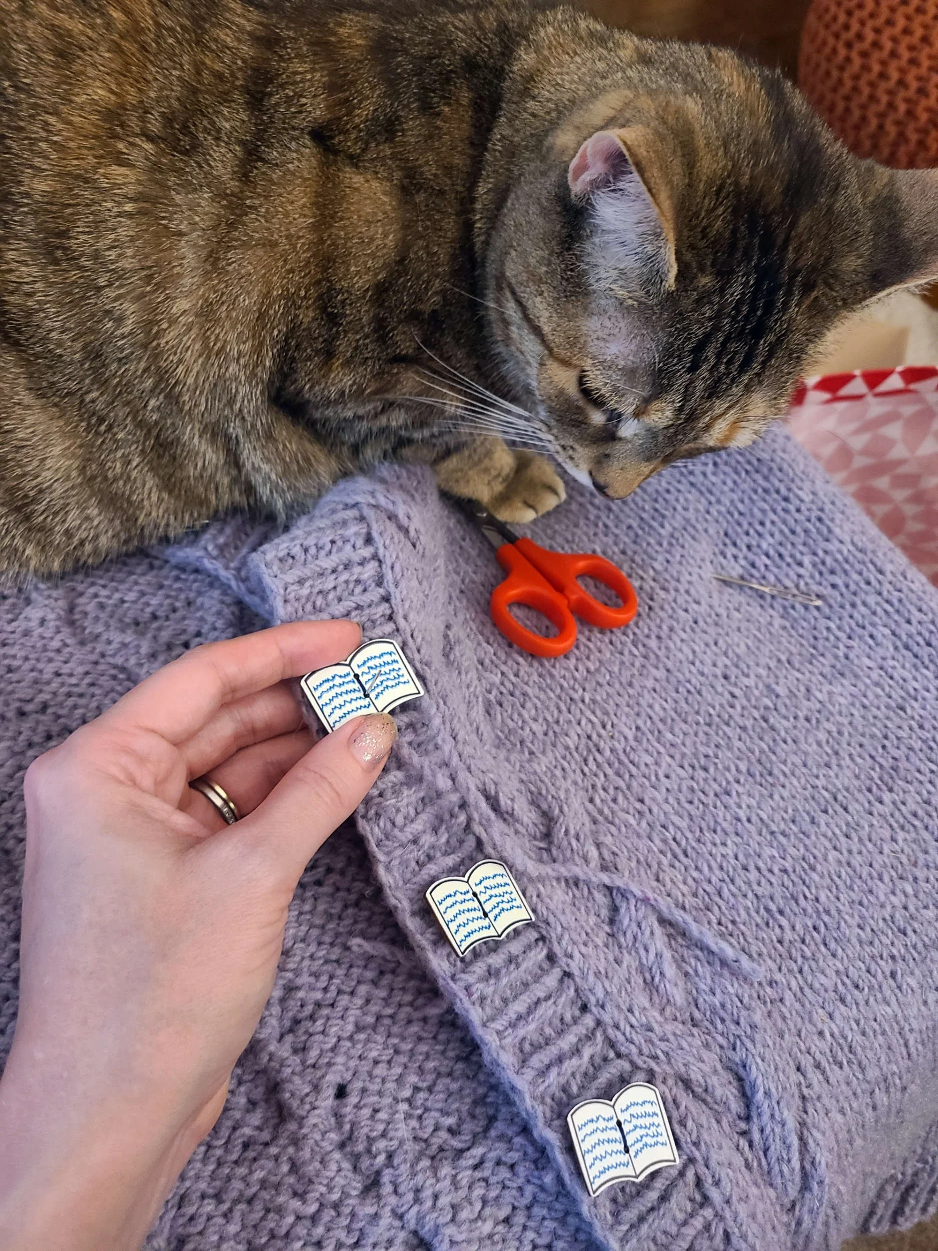 The Stitch Marker Method for Attaching Buttons
