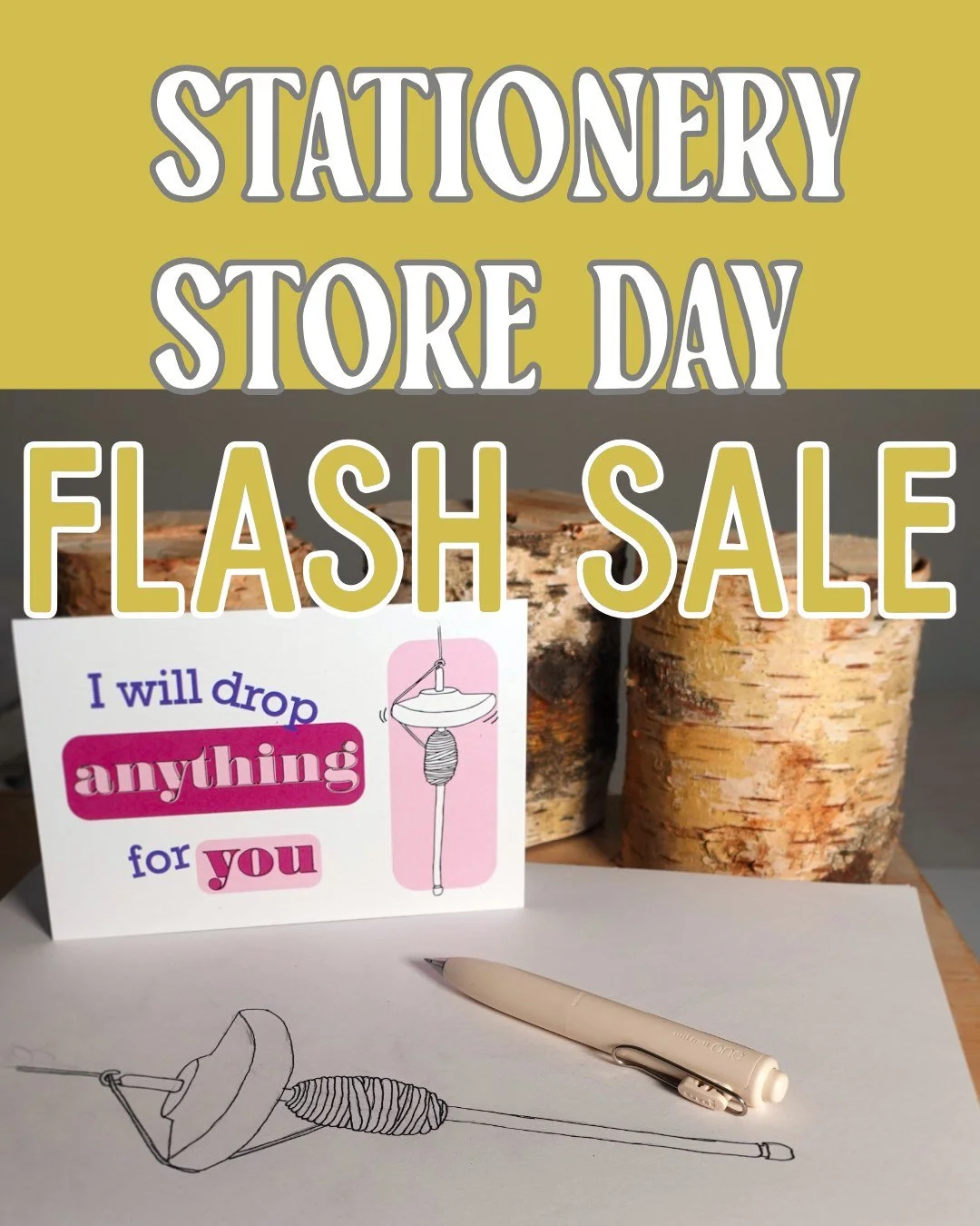 The Stationery Store Day Flash Sale is on now! In honor of Stationery Store Day (Aug 1), the WLS Makes Stuff Stationery Shop is offering 15% off everything in the shop July 28 through Aug 2, no code required. (This will pair nicely with our new cheap