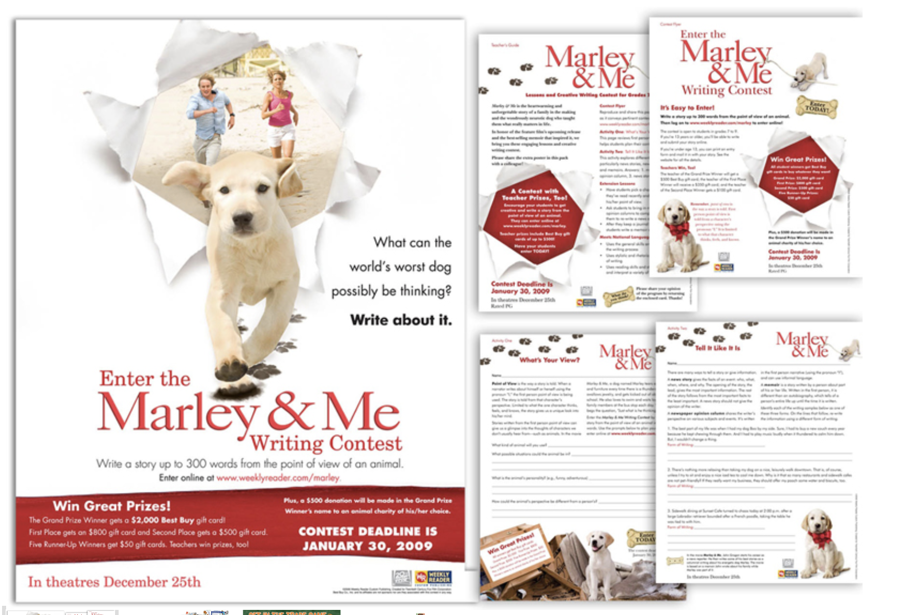 Weekly Reader Custom Publishing program to promote the movie "Marley & Me"