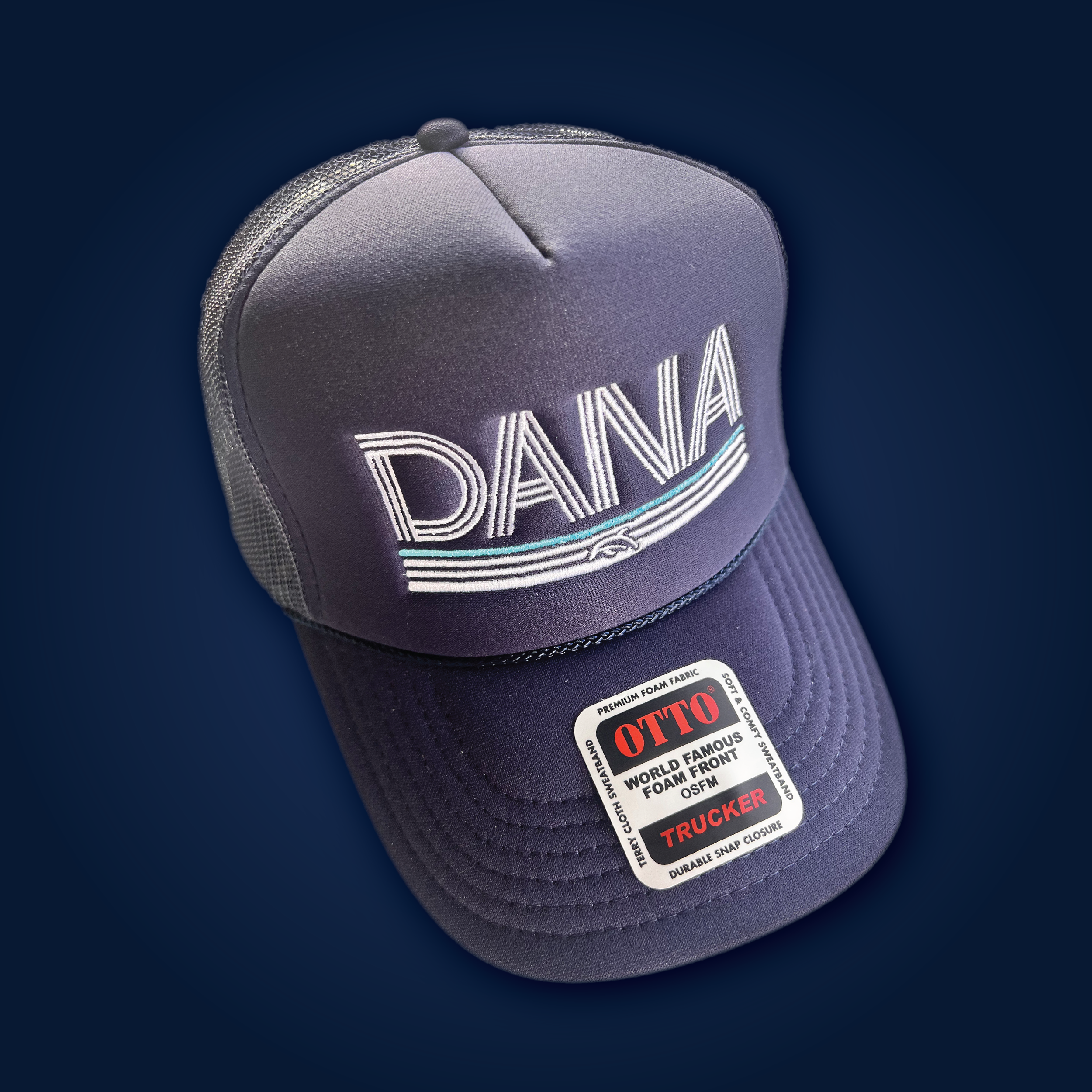 Retro Dana Trucker Hat Navy Navy