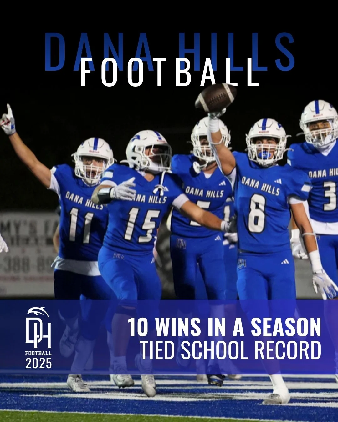 10 wins in a Season (tied School Record)