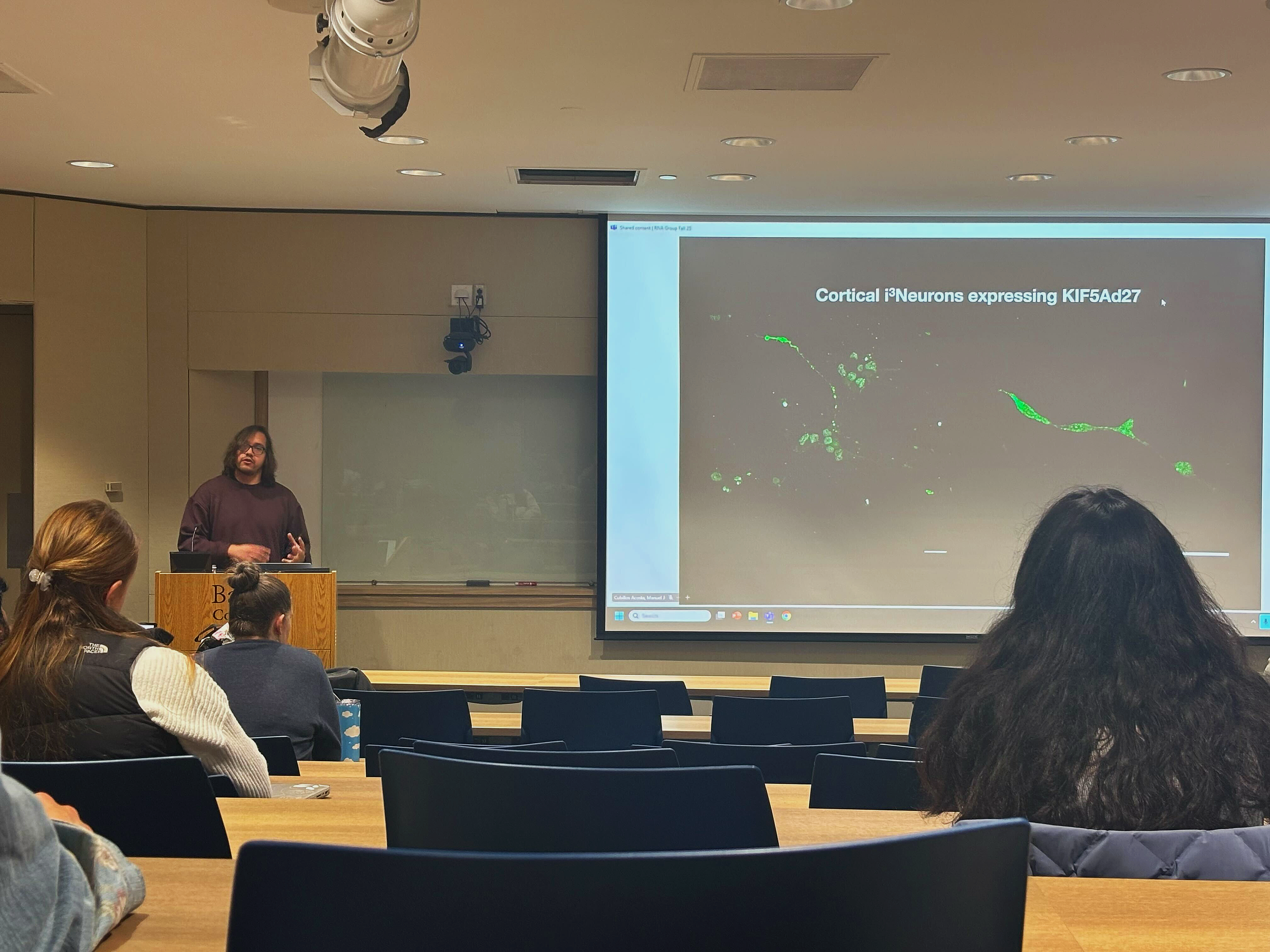 Manny presenting at RNA club - January 2026