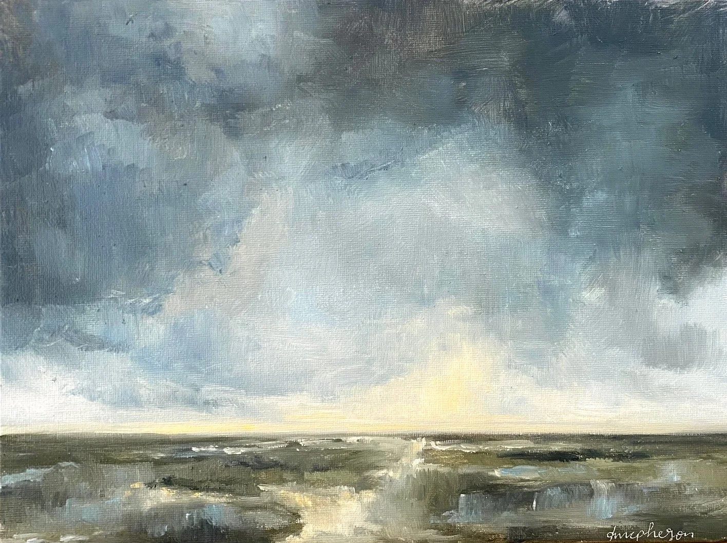 Shimmering Marsh | 9x12 inches | Oil on Panel, 2025