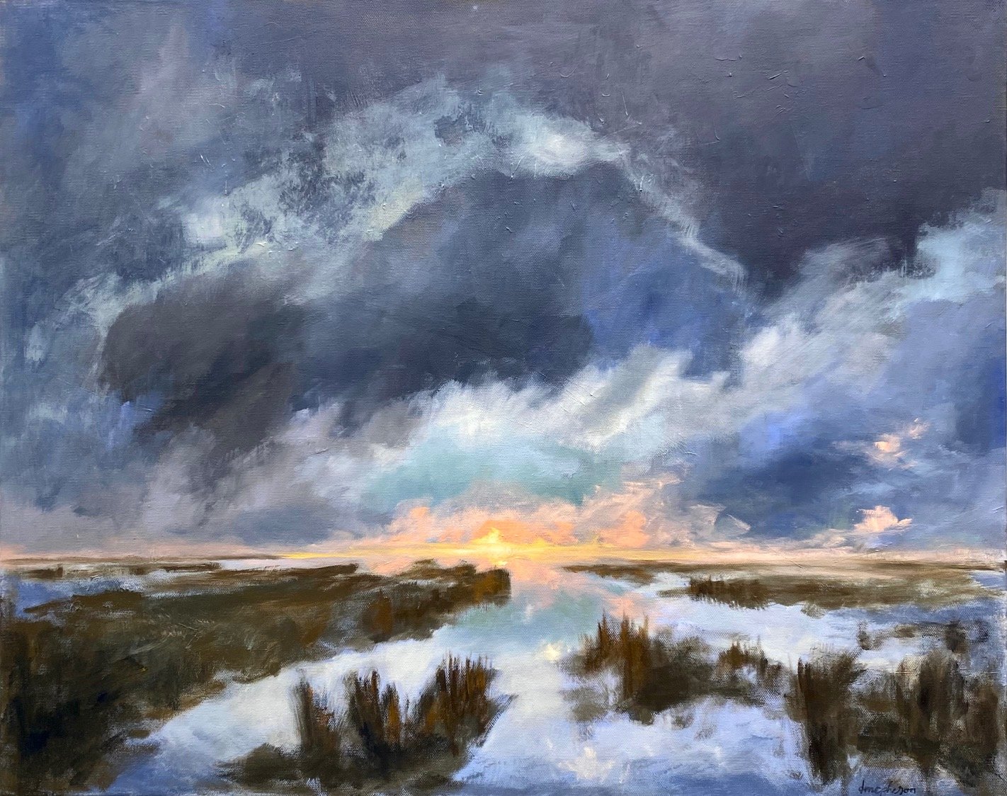 Fire on the Horizon | 24x30 inches | Oil on Canvas, 2025