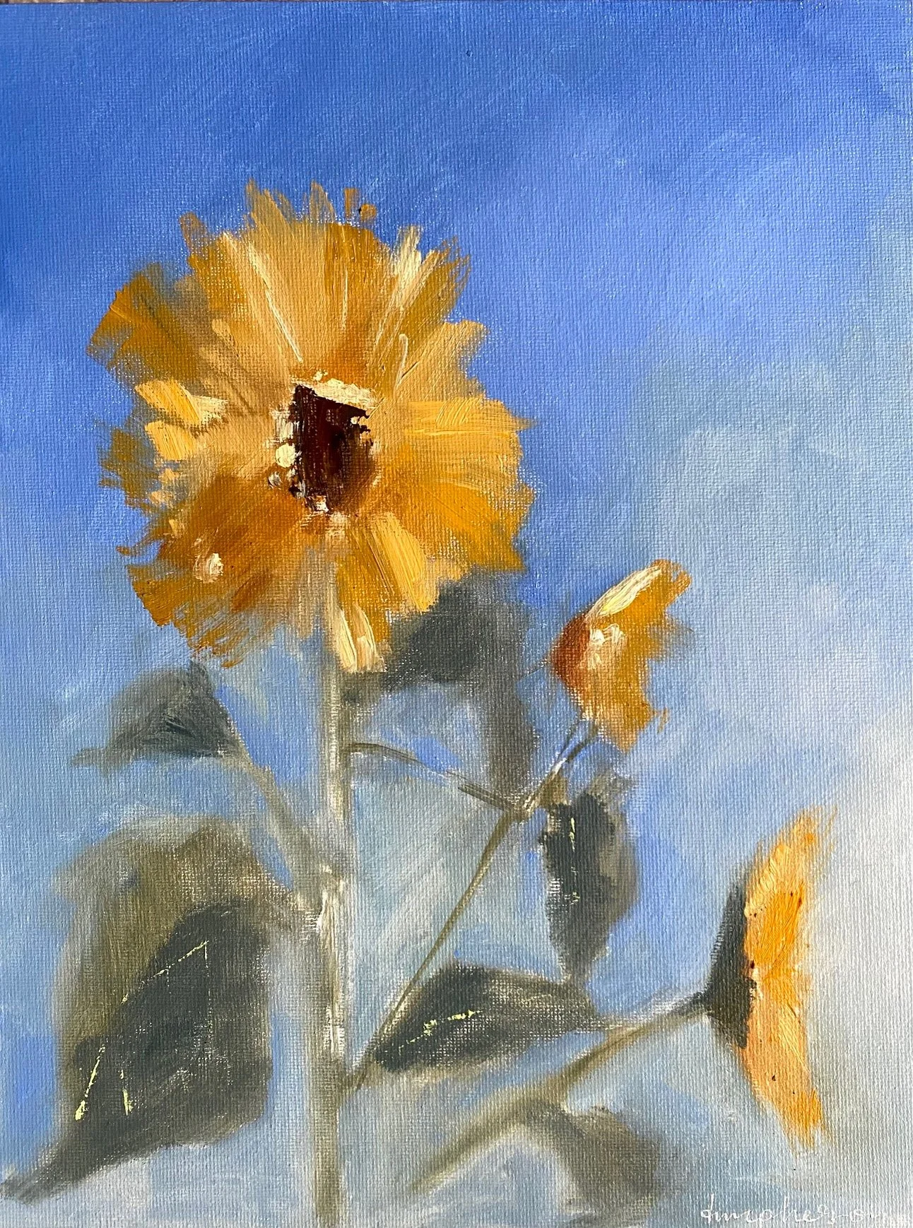 Sunflowers | 9x12 inches | Oil on Panel, 2025