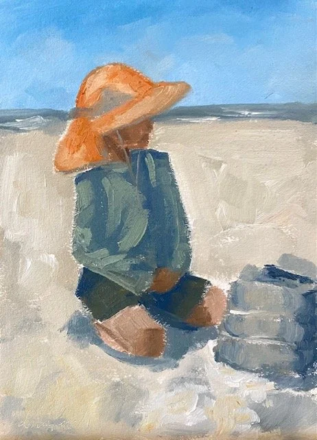 Boy on the Beach | 8x6 inches | Oil on Paper, 2024