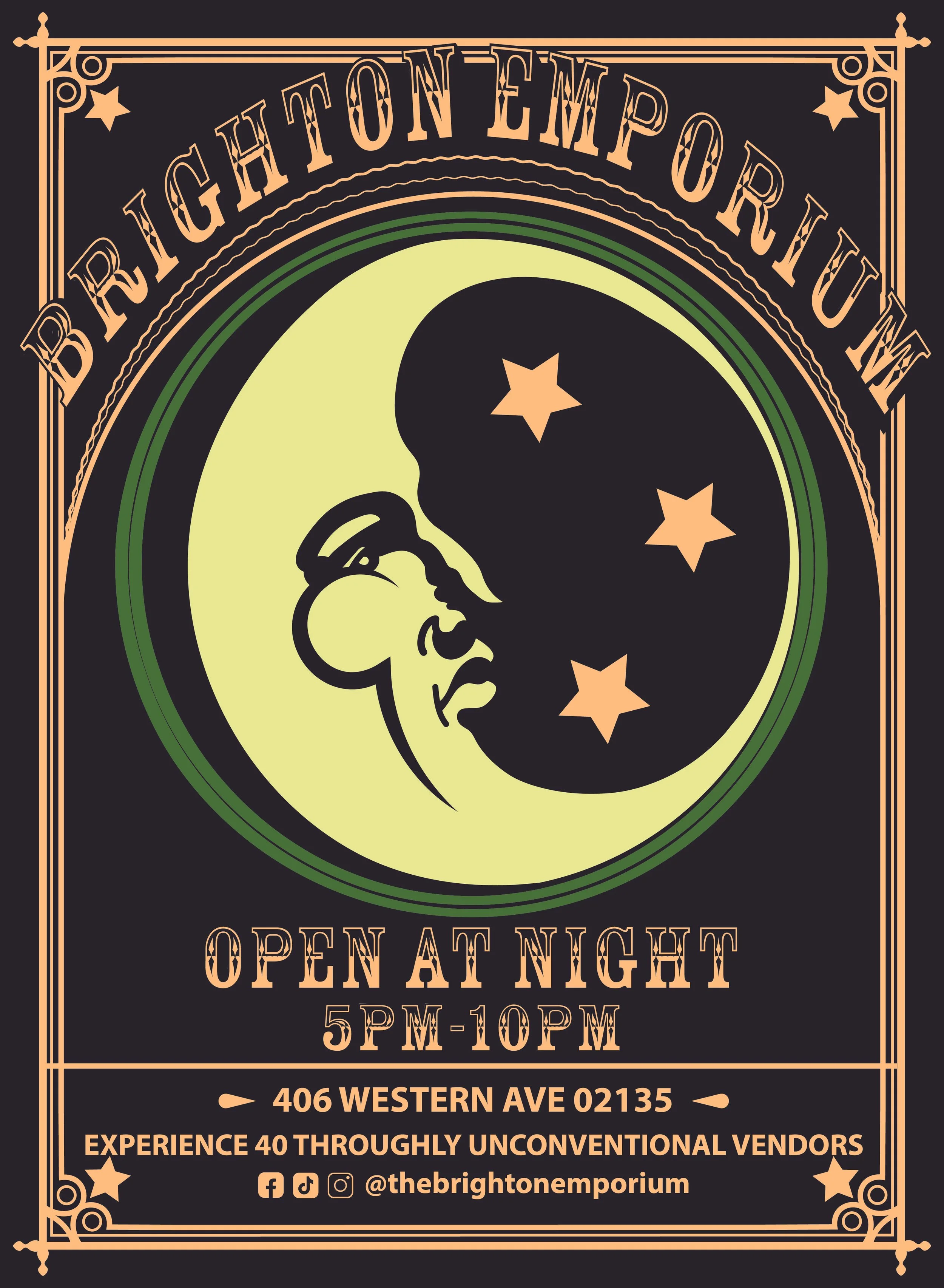 Open at night poster made for social media