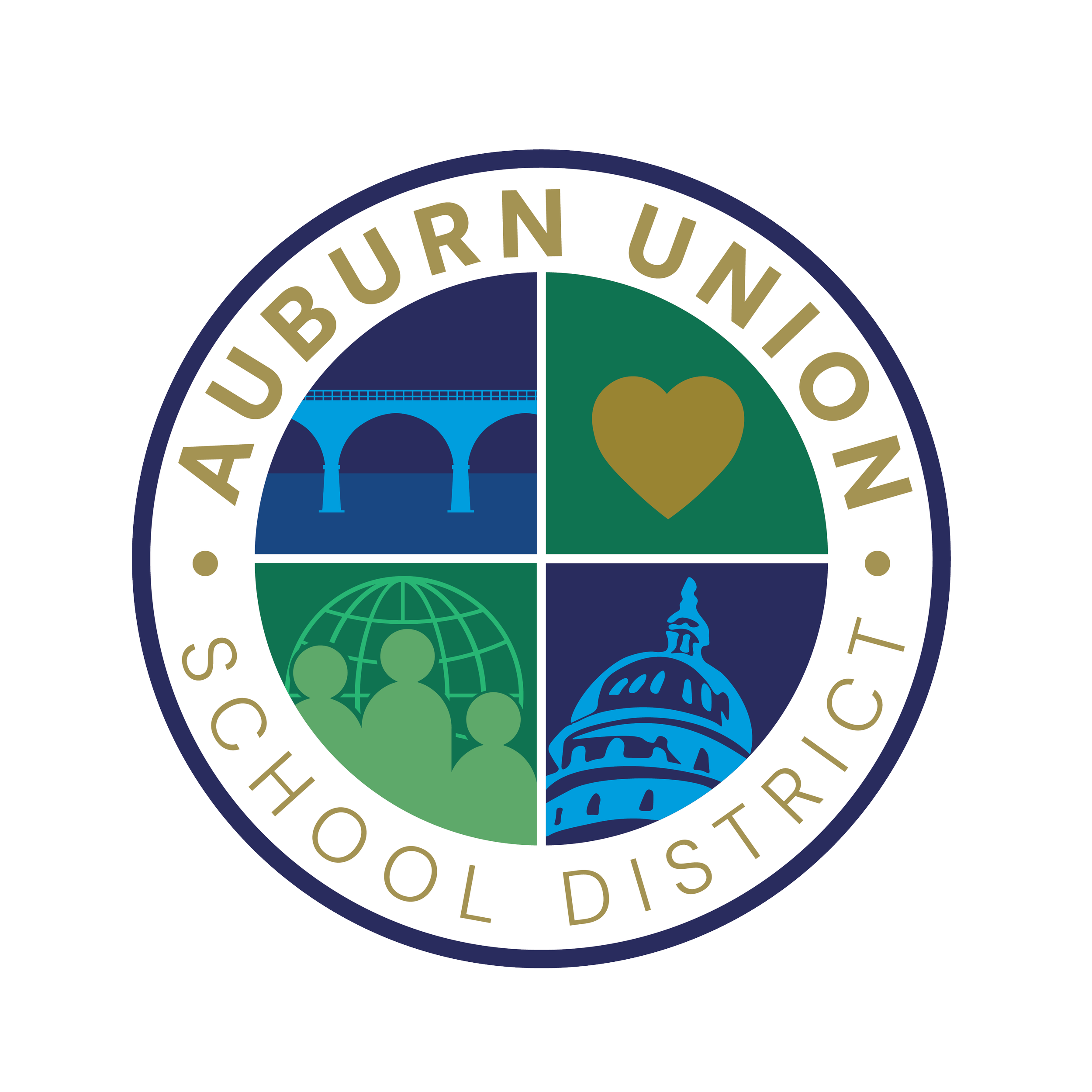 Original District Logo. It was discovered while working on this project that AUSD needed a working file of their original logo. I was able to recreate it for them so that they had access to both vector and png files.