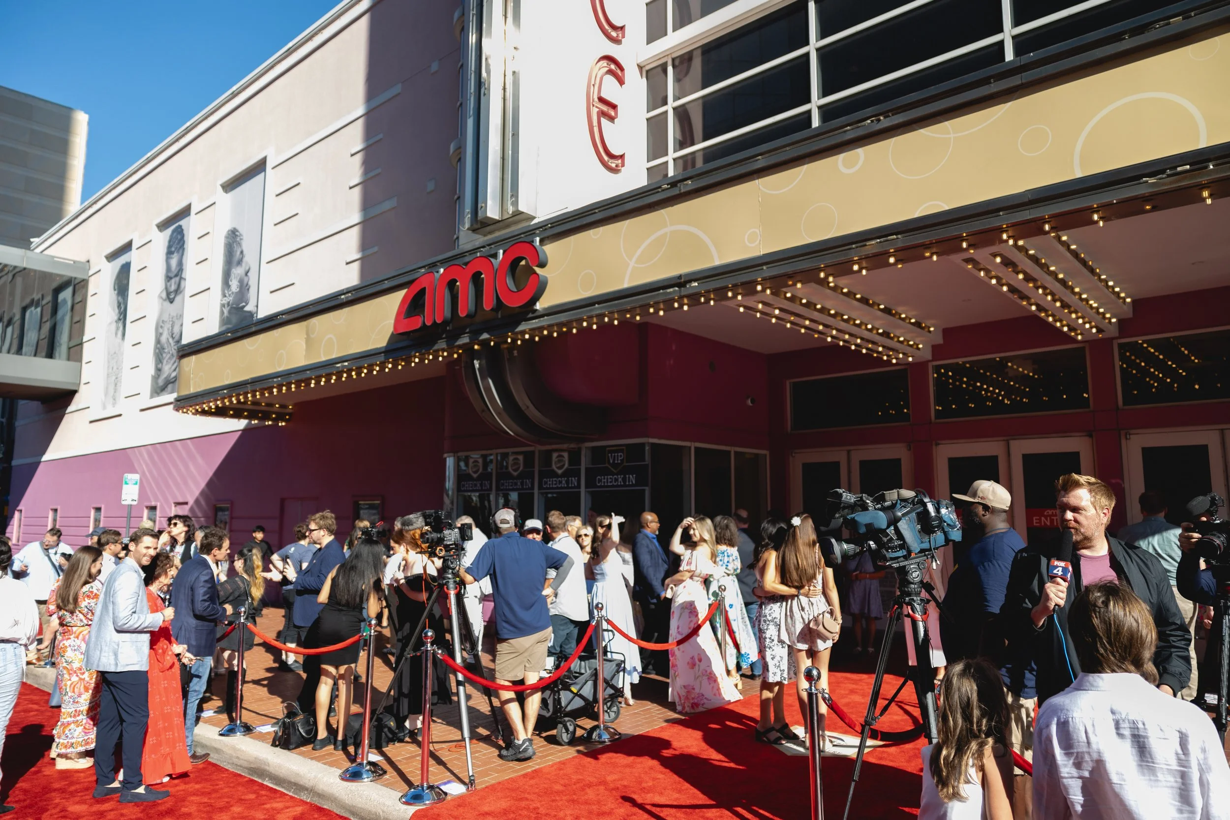 Press line at Red Carpet Premiere event planning by Copper Light Events in Fort Worth