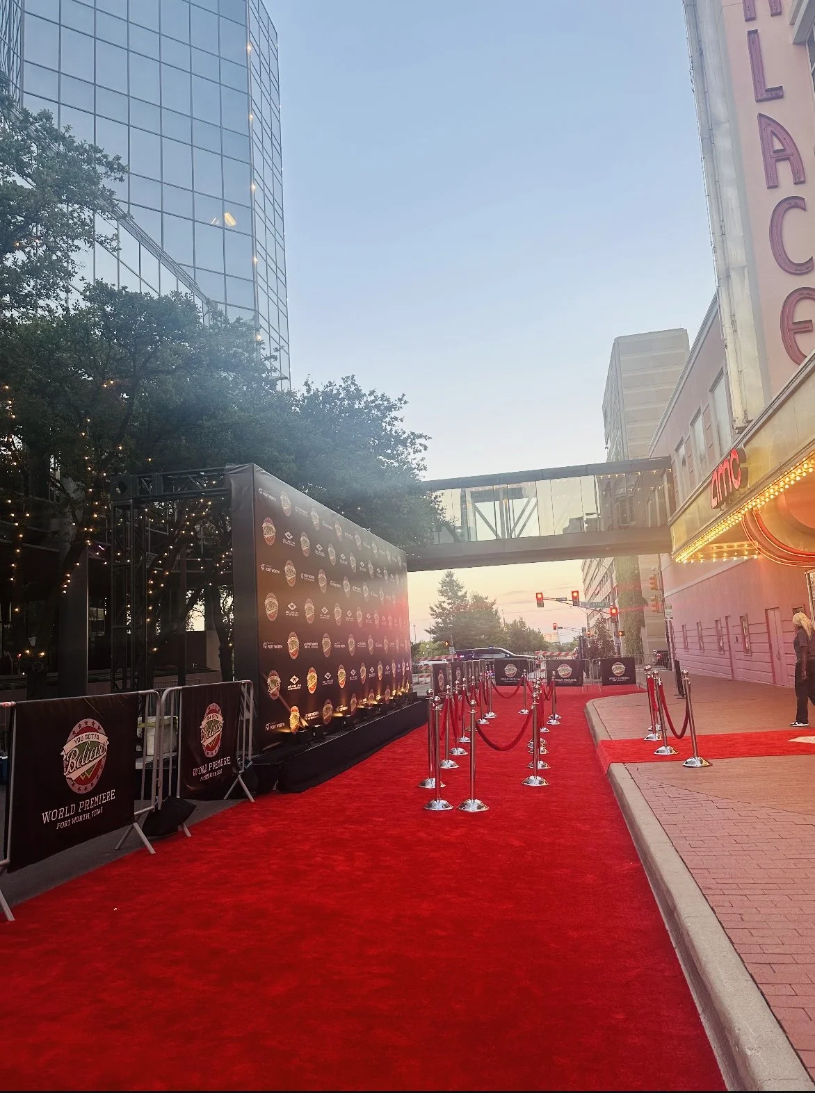 Red Carpet Event Planning with custom barricade jackets