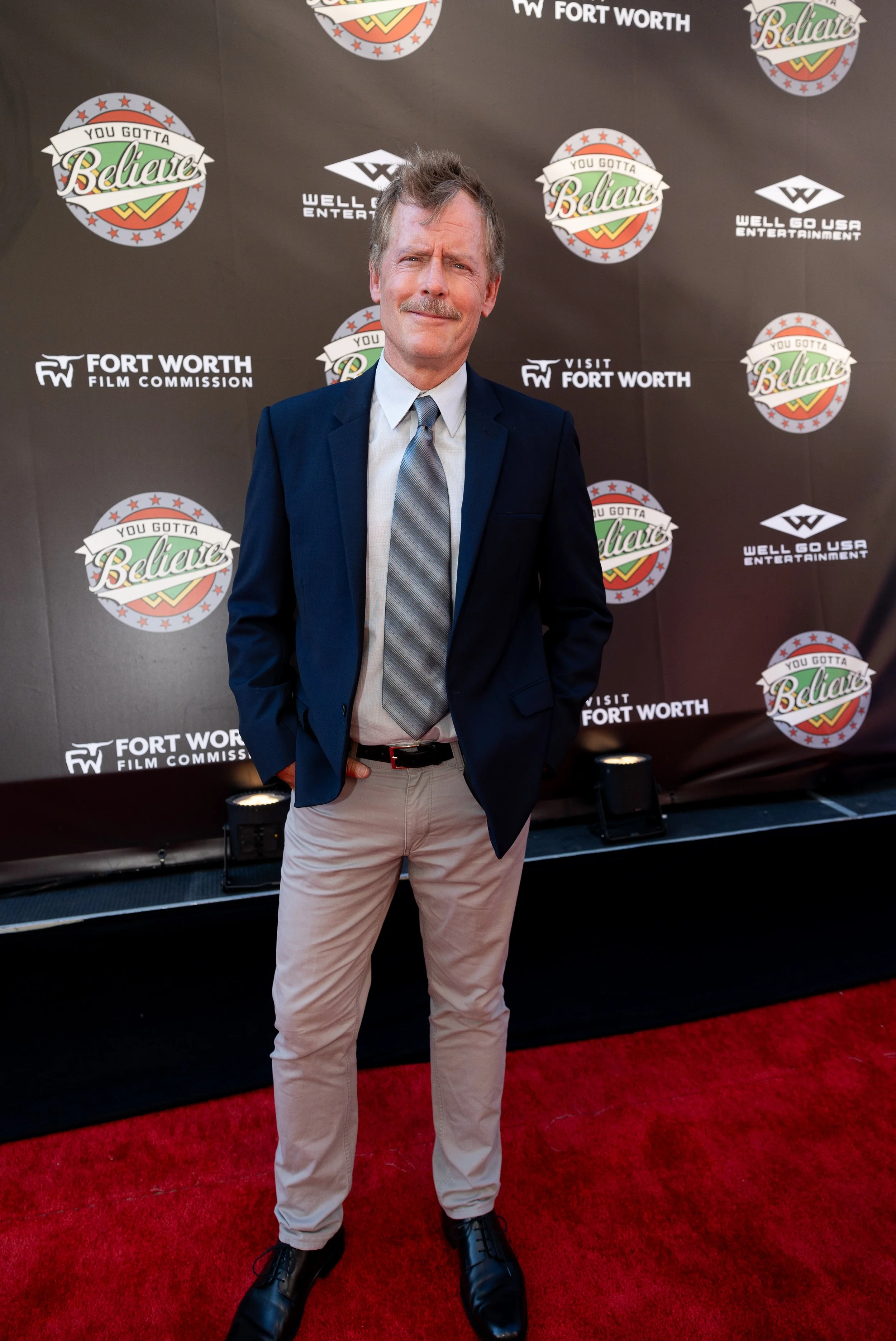 Greg Kinnear, Austin and Dallas Fort Worth DFW Event Planner, Red Carpet, Film Premiere, Interview, Custom Step & Repeat, Custom Branding