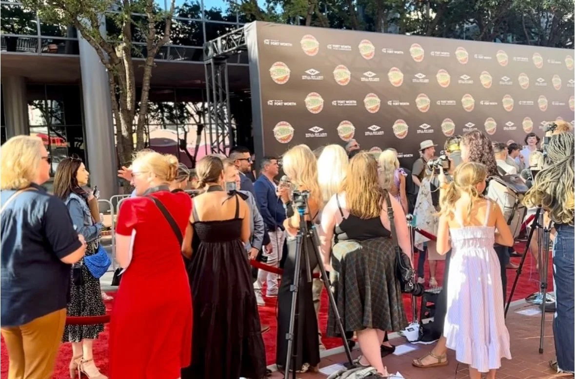 Public crowd at a publicity event for a film premiere