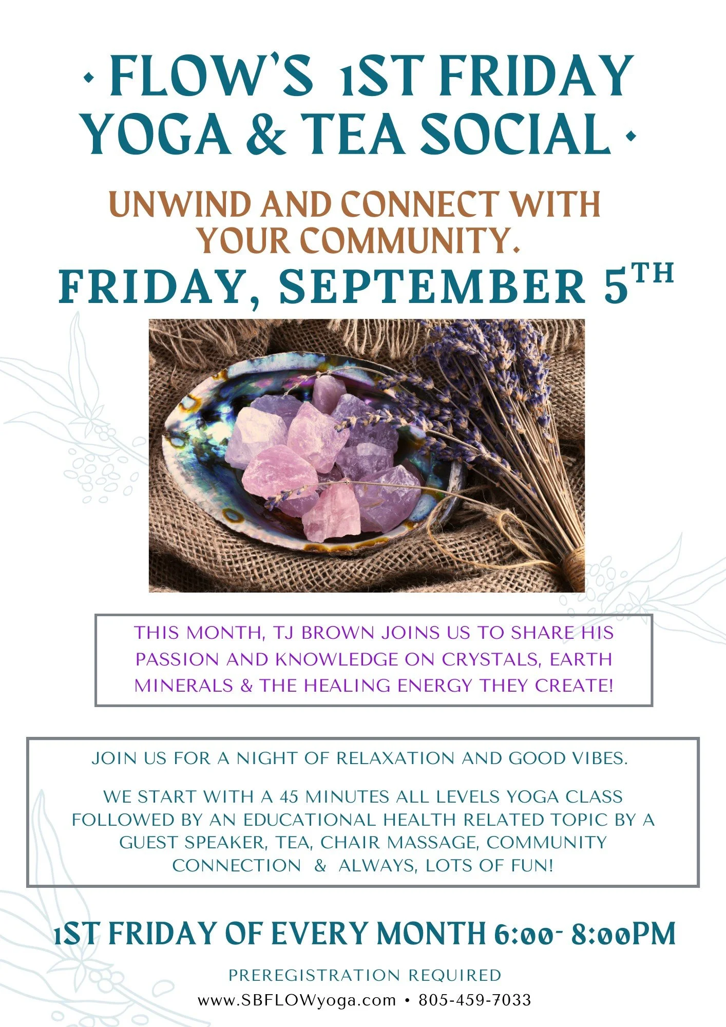 1st Friday Yoga & Tea social