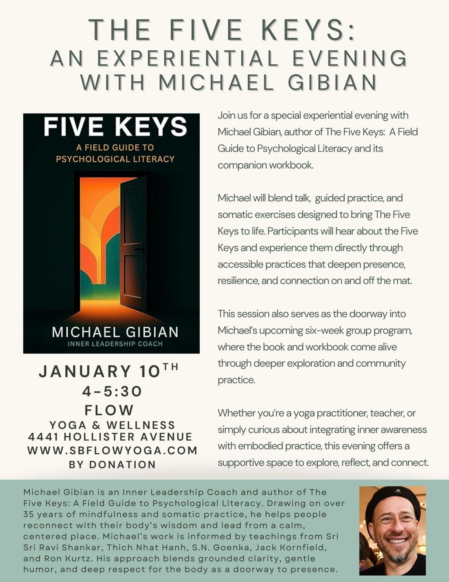The Five Keys: An Experiential Evening with Michael Gibian
