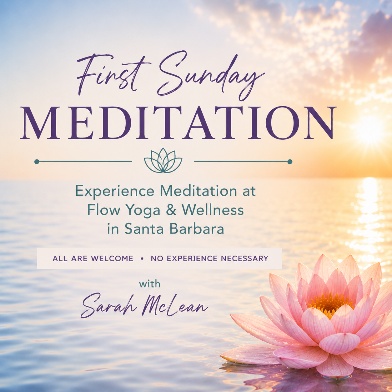 1st Sunday - Community Meditation Gathering with Sarah McLean