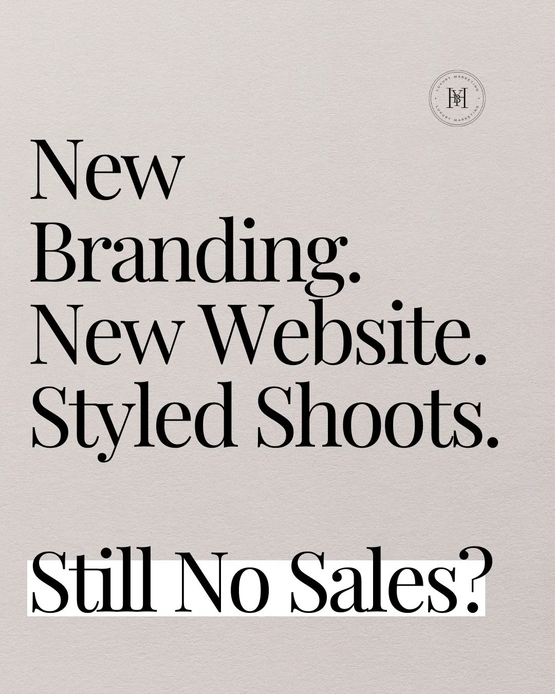 I know you don&rsquo;t want to hear it&hellip; but if you want to charge luxury prices, you actually have to be good at selling.

Confidence is what sells ✅
Not a pretty brochure ❌

And believe it or not&hellip; people actually want to be sold to.

?