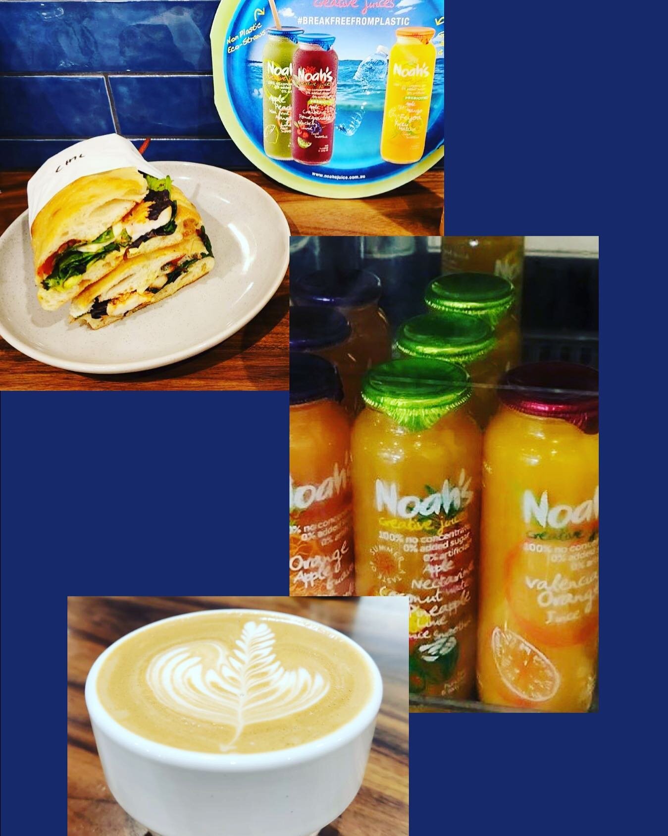 It&rsquo;s lunchtime and we have you covered with all the essentials 🥪☕️🥤🤗🤗
#lunchtime #coffeebreak #gymea #noahsjuices #humpday #commongroundsgymea