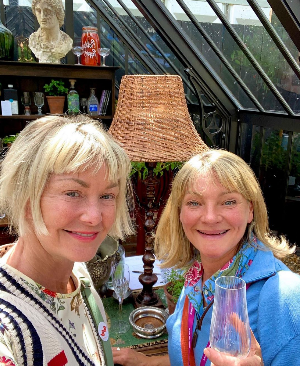 MaryAnn and Tania at Chelsea Flower Show