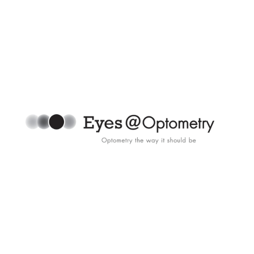 Logo for Eyeland Optometry with glasses illustration and text 'Eyeland @ Optometry'
