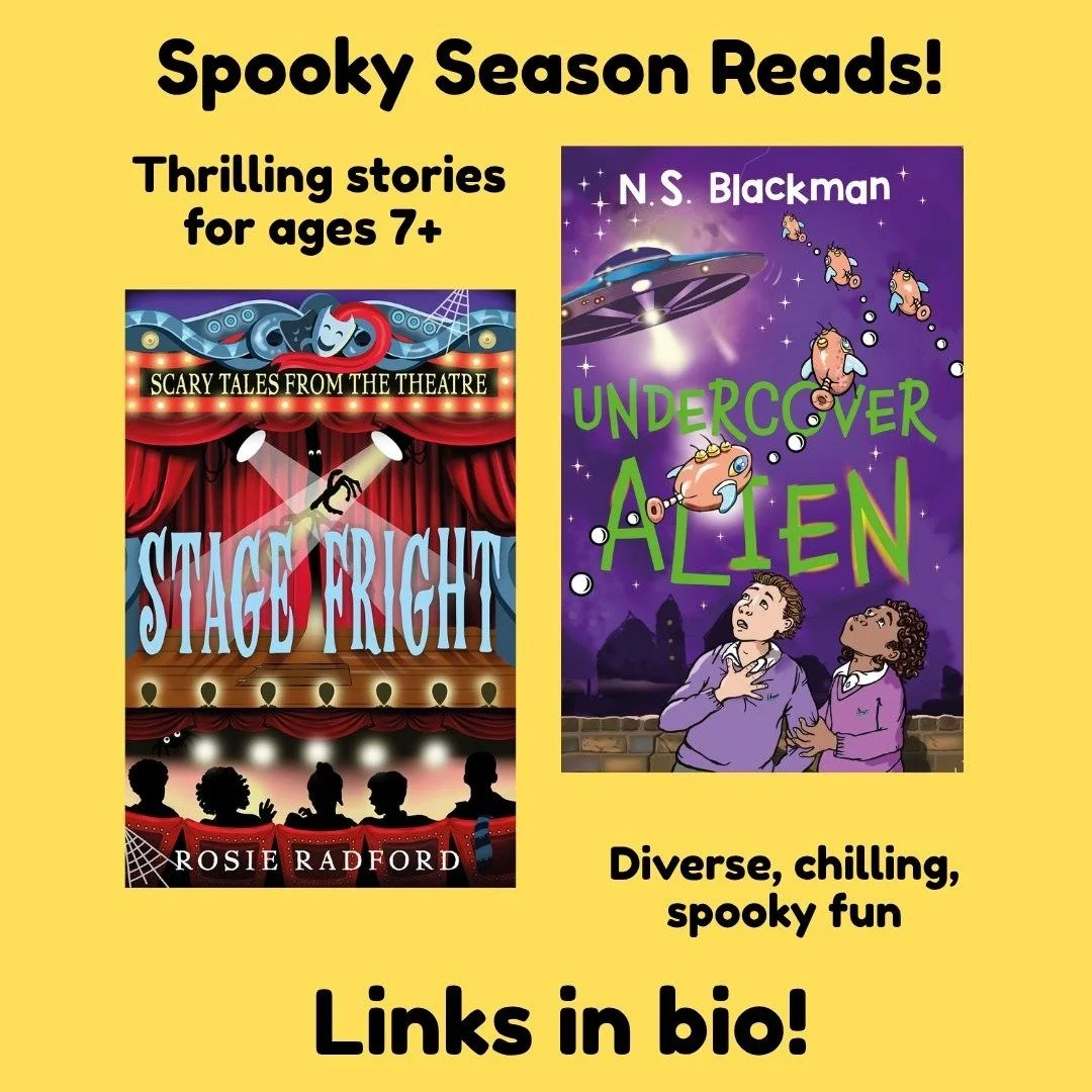 It's the season for curling up with a book ... these are perfect for #ReluctantReaders ... Stage Fright is a book of three short stories, all set in the same south London theatre, #Croydon ... while Undercover Alien champions the welcoming space that