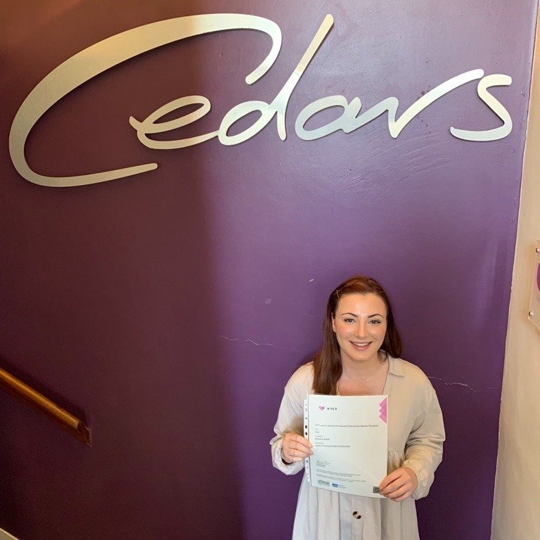 🌟 Big Congratulations to our Apprentice at Cedars! 🌟

A huge round of applause for one of our Level 2 Beauty Therapy apprentices who has just achieved a Distinction! She&rsquo;s picking up her certificates, and we couldn&rsquo;t be prouder of her a
