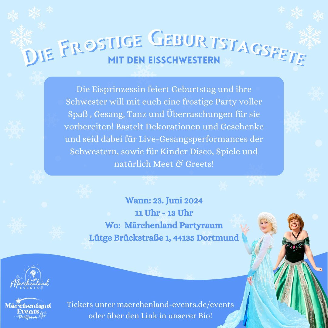 ❄️ Wir machen den Tag zum sch&ouml;nsten Tag f&uuml;r dich! ❄️

Die Eisprinzessin feiert Geburtstag und ihre Schwester will mit euch eine frostige Party voller Spa&szlig; und &Uuml;berraschungen f&uuml;r sie vorbereiten! 🎉

Die Schneek&ouml;nigin br