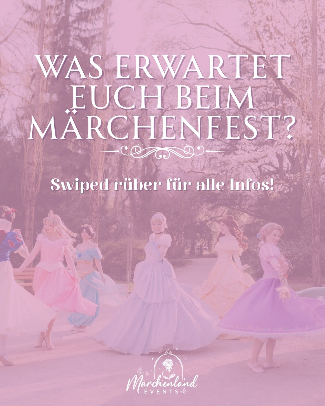 Was erwartet euch beim M&auml;rchenfest? ✨🩷

Nicht mehr lange, dann feiern wir mit euch unser aller erstes M&auml;rchenfest 😍

💖 Hier bekommt ihr einen &Uuml;berblick, &uuml;ber alles was euch erwartet: 

👑 Meet &amp; Greet mit 10 Prinzessinnen!
