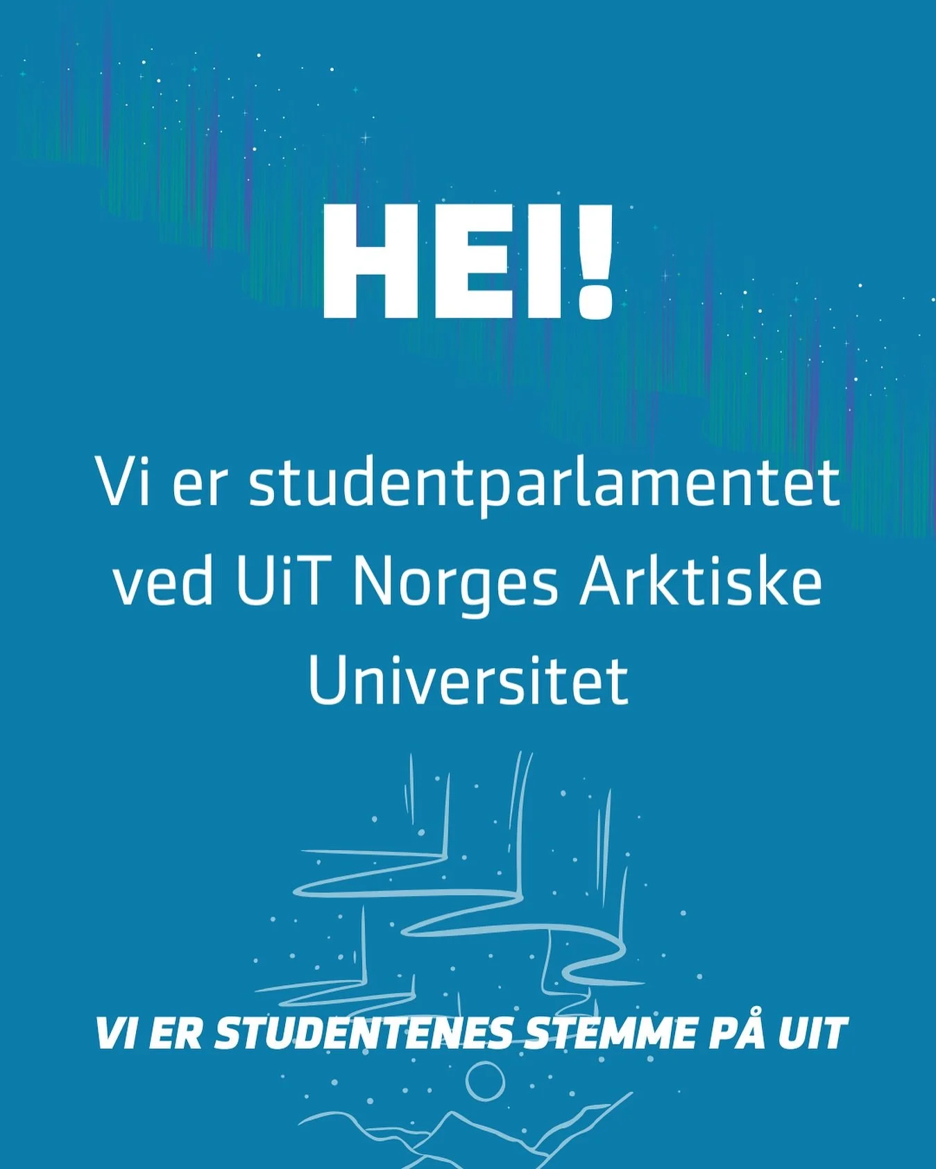 👋 Hei, vi er Studentparlamentet ved UiT!
Vi jobber for &aring; gj&oslash;re studiehverdagen bedre for deg &ndash; uansett hvor p&aring; UiT du studerer.
 🎓💬💡
📍 Vi er valgt av studentene &ndash; for studentene.
 📢 VI ER STUDENTENES STEMME P&Arin