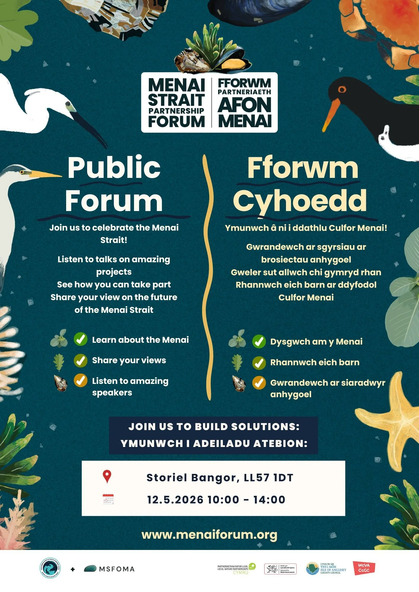 TOMMORROW! Menai Strait Partnership Forum Public Forum Meeting 