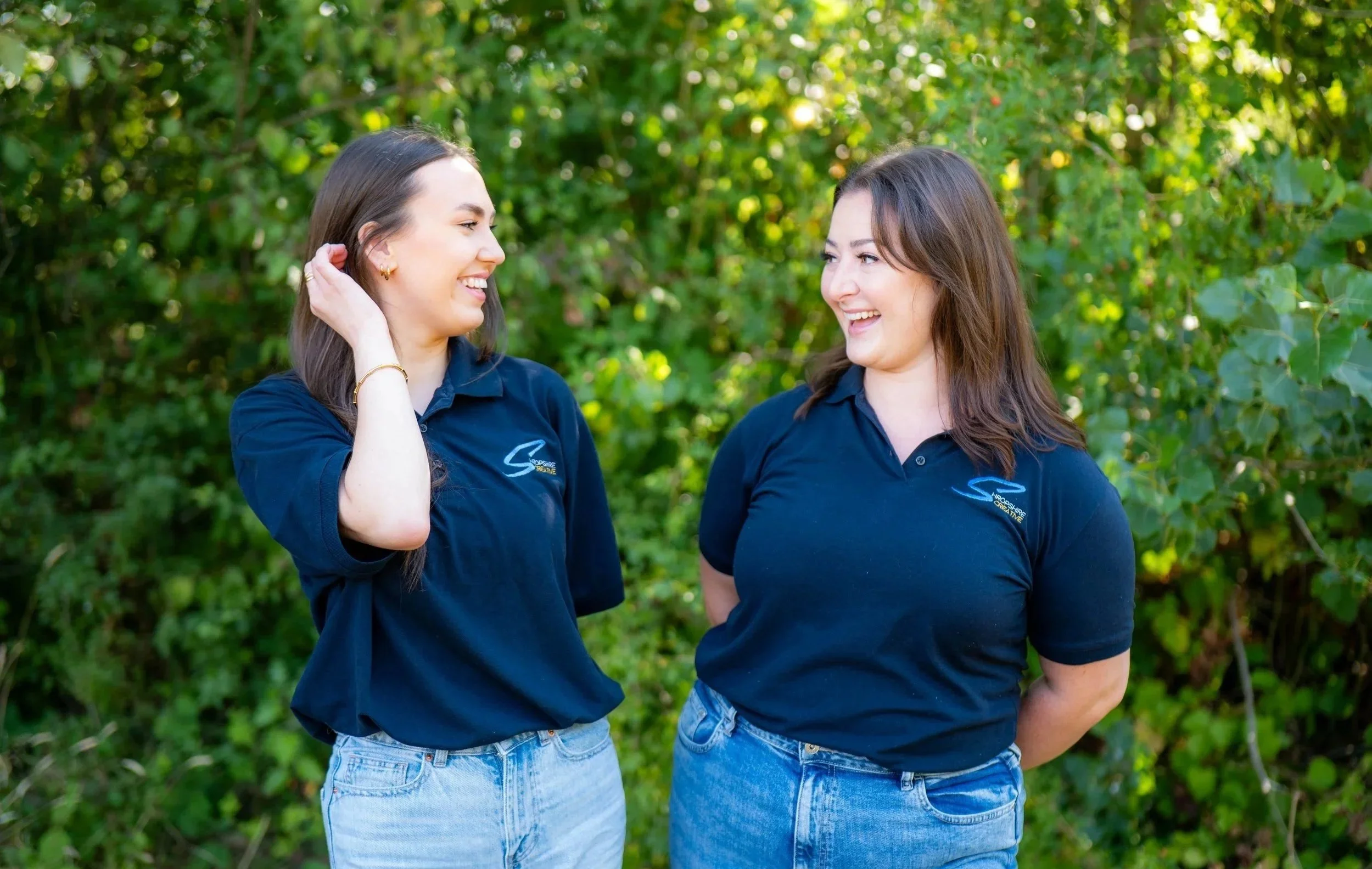 Image of Sam and Vicky from Shropshire Creative Agency smiling