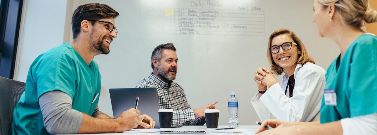 Caregivers in a meeting