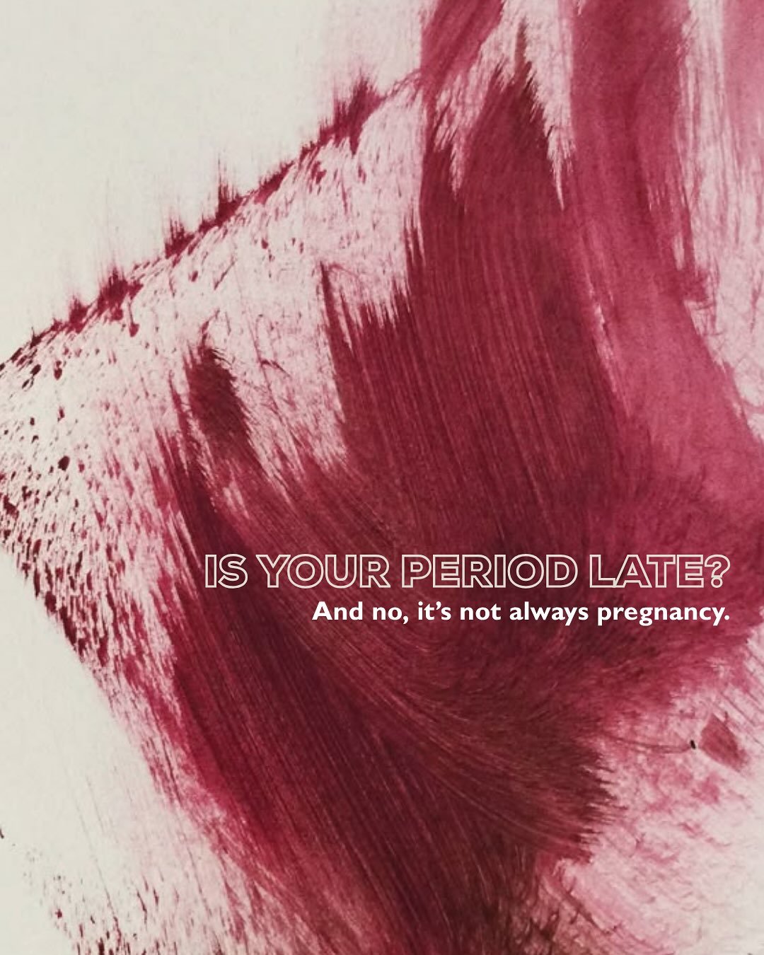 Your period is late&hellip; but the 3 negative pregnancy tests say you&rsquo;re not pregnant. What is going onnnn? 🤯 

Let&rsquo;s get one thing straight: a late period doesn&rsquo;t just mean pregnancy. 
It can mean your body&rsquo;s under stress. 