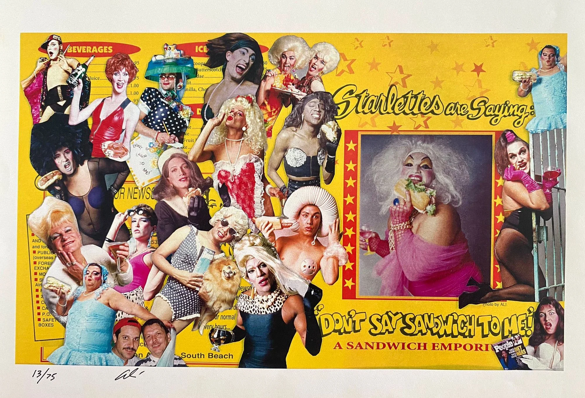 Composite poster of all performers, 8 x 10 in. prints, numbered 13/15