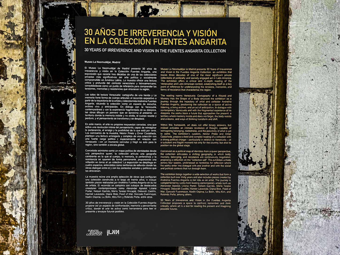 Exhibition title panel, Museo La Neomudéjar, Madrid 2026