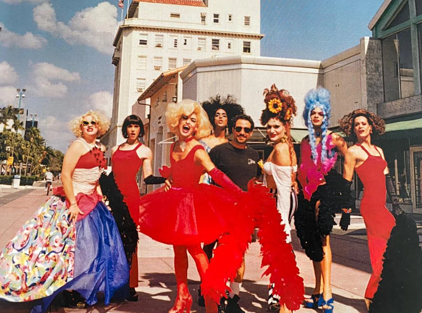 Group on the street, 1990s